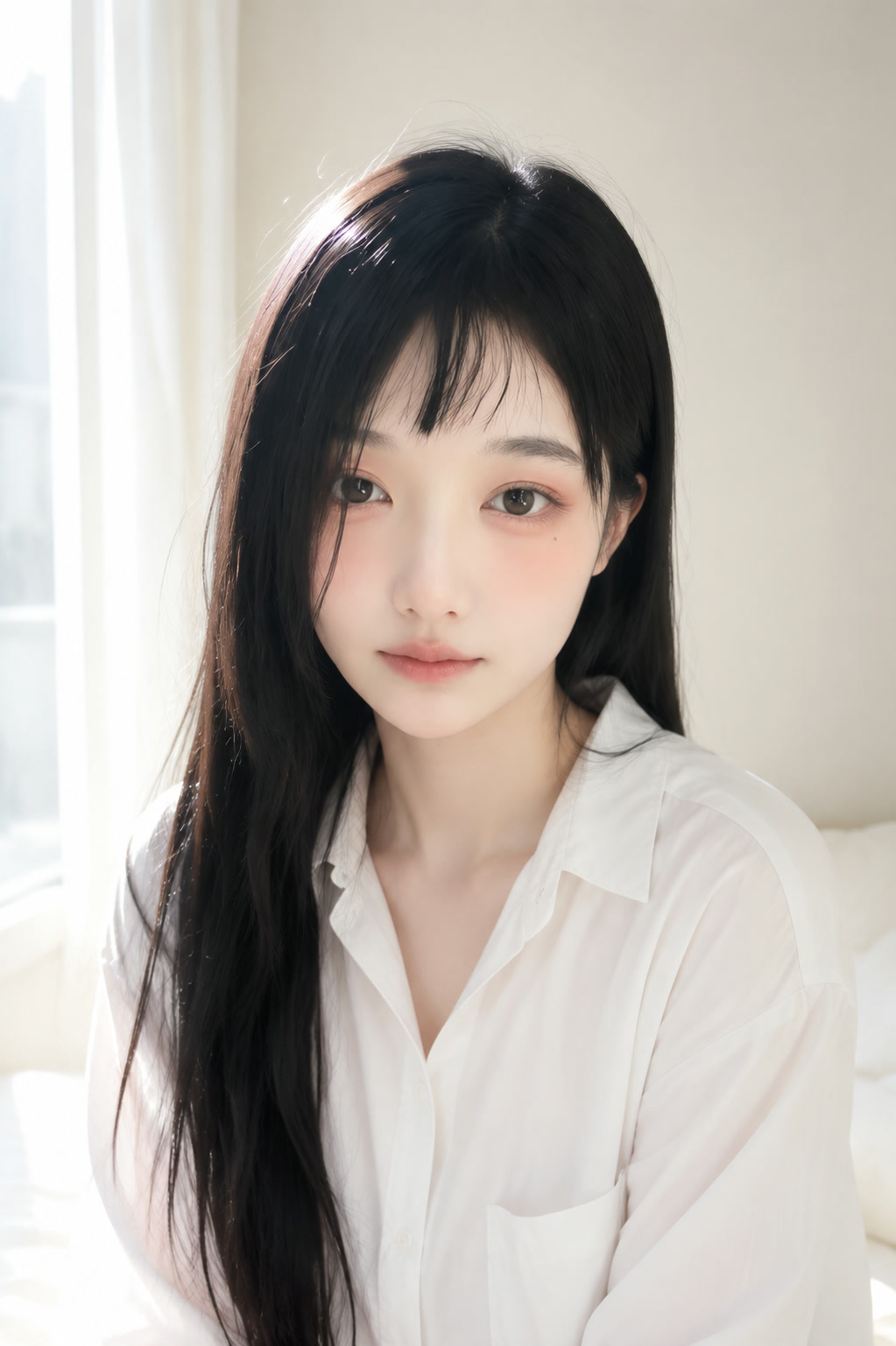 清透白衬衫 · 日系写真 After